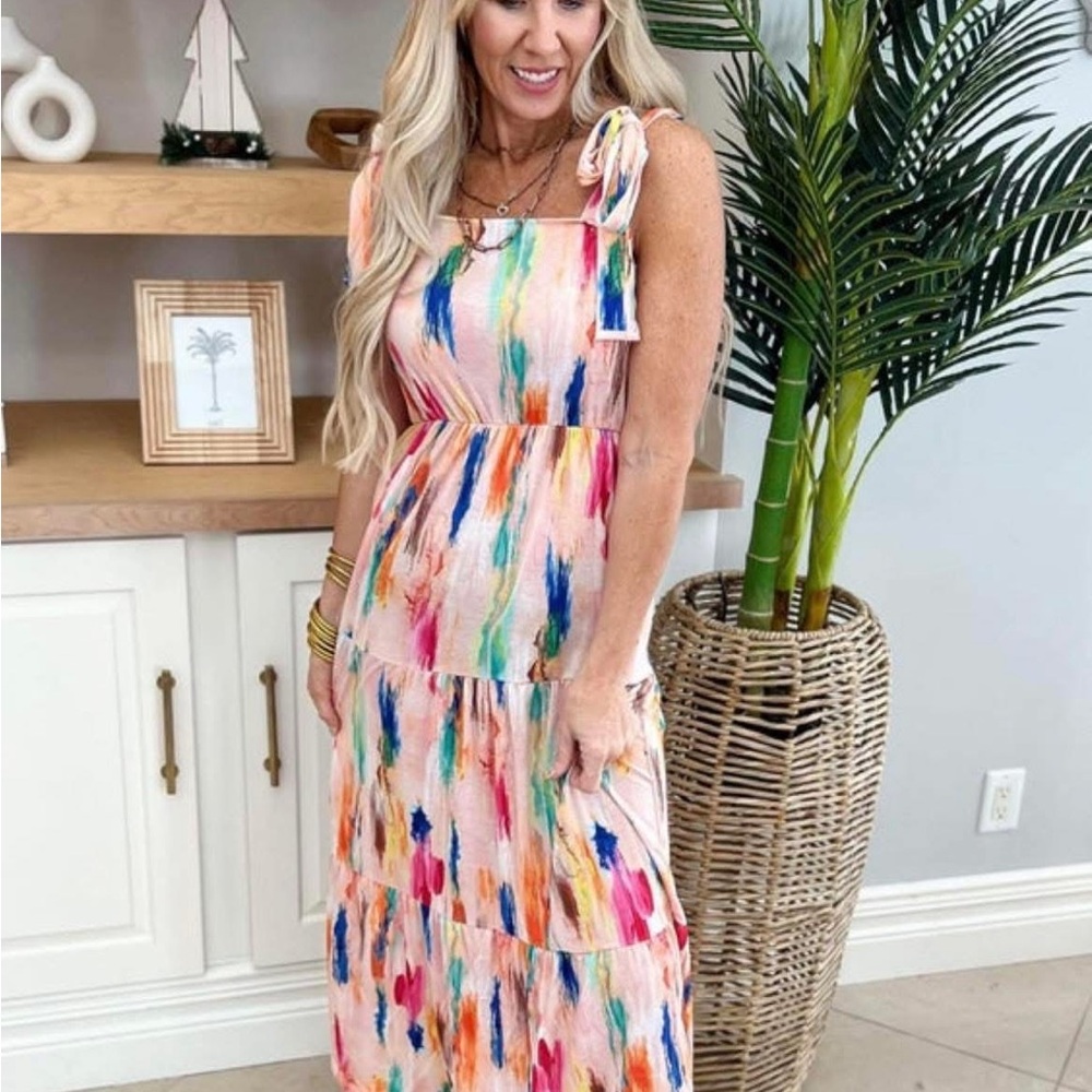 Multicolor Tie-Dye Maxi Dress